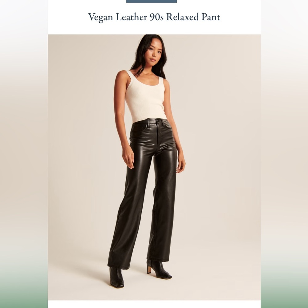 Abercrombie & Fitch Black Vegan Leather Pants